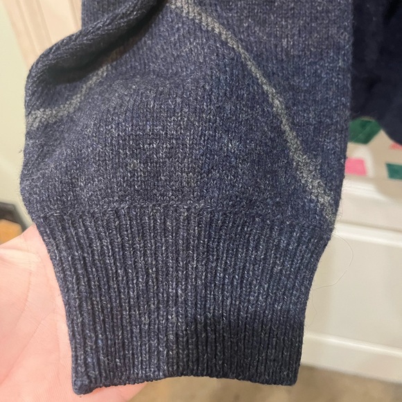 Gant Xl 100% Merino Wool Logo Crest Blue Sweater W Design - Picture 6 of 9